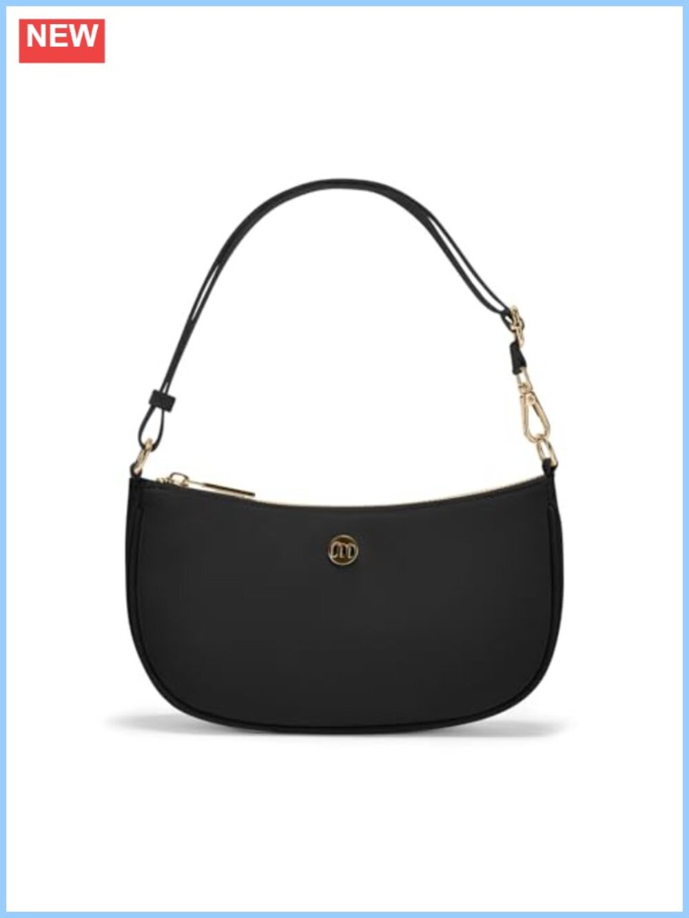 Nylon Crescent Shoulder Bag Adjustable Strap Mini Clutch Purse
